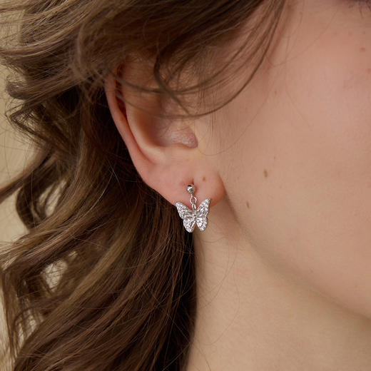ARSIS银饰｜幸运符号系列 漫舞蝴蝶耳坠 商品图7