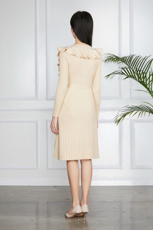 L.Fleuri 米色针织收腰连衣裙 11539 商品图2