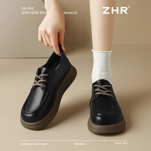 ZHR单鞋女2025新款复古英伦风ins小皮鞋百搭轻便女鞋低帮乐福鞋女 商品图4