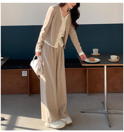 裁缝学苑AS426韩系开衫小衫纸样阔腿裤子假两件运动套装女打版裁剪样板 商品图5