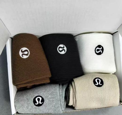 lu家男女同款坑条棉袜 透气健身运动百搭袜 商品图7