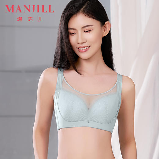 【商场同款】熳洁儿 大胸显小CDE杯全罩杯收副乳抹胸式剪切杯遇见系列25201331 商品图7