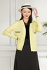Le Malene 简约鹅黄色针织开衫外套 11526 商品缩略图0
