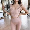 跃牌【禅语梵心】运动美背固定杯花边袖聚拢收腹显瘦瑜伽服健身服内衣WX5134 商品缩略图1