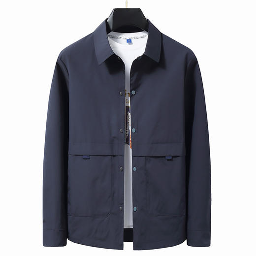 【DWN】大依优型大码翻领夹克工装衬衫时尚休闲外套宽松春装上衣男士加肥加大潮流 商品图4