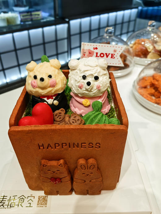 情人节饼干盒子蛋糕
（咖色，绿色） 商品图0