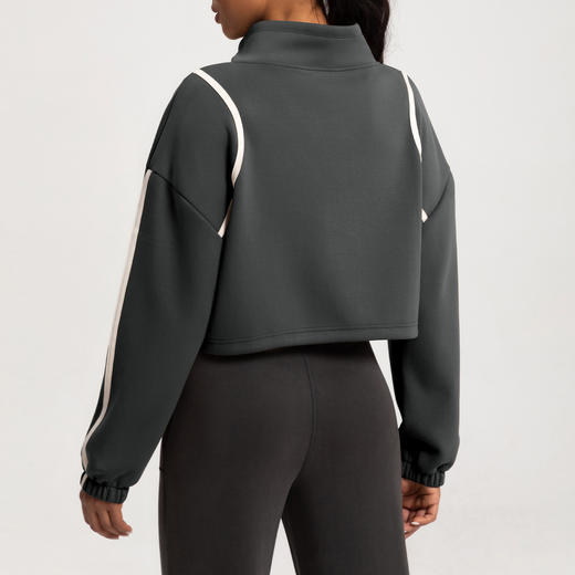 跃牌【倚窗听雨】系列 新款砂洗空气层瑜伽外套女莫代尔宽松显瘦运动长袖WT11 商品图2