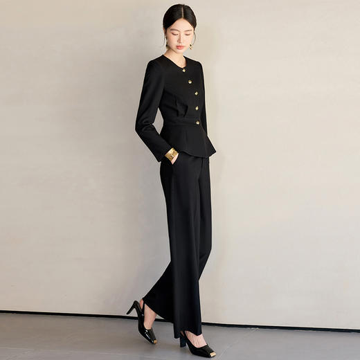 IWY/干练简约黑色西装套装女早春售楼部接待工作服酒店前台正装CP658 商品图3