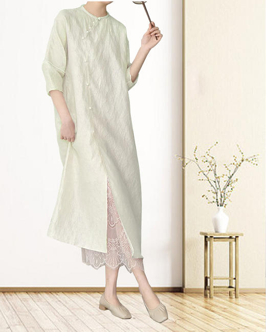 裁缝学苑AS88夏季新中式茶服裙吊带套装斜襟改良连衣裙纸样女版型 商品图2