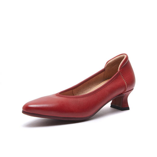 2025新款羊皮小枕头单鞋4公分防磨脚不掉跟尖头女鞋！工作鞋！ 商品图5