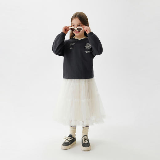 马克珍妮女童甜美蓬蓬网纱半裙儿童裙子短裙2025年春装新款250189 商品图1