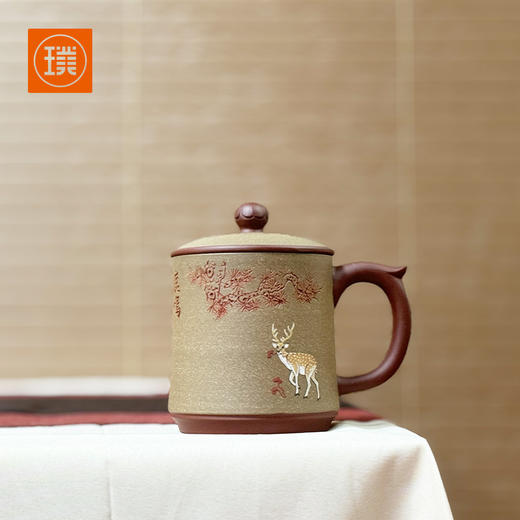 璞实大器鹿鸣原矿紫砂杯国省双大师吴小楣作品 商品图4