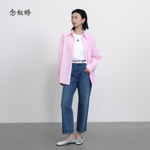 【商场同款】CNA5299 “心动针织衫”柔和的本白色调，雅致自然,低调含蓄 白色珠绣圆领长袖T恤 商品图10