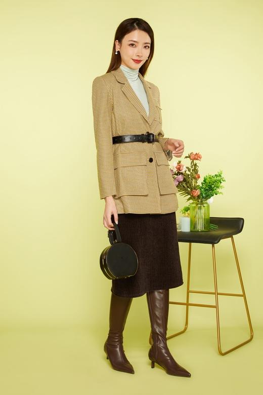 ESTELLICA 时尚简约黄色格纹西装外套 11500 商品图1