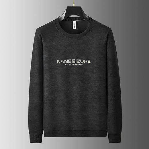 【新款DX】大依优型大码春季新款加肥加大码圆领男士卫衣休闲百搭男式圆领上衣内搭 商品图1