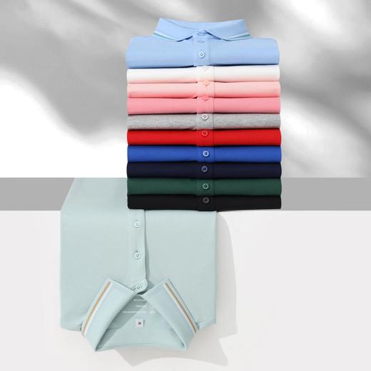 【冰氨超爽】40支珠地间色天然凉感遮热防螨二级罗纹翻领polo衫（210克）  ZT-77002# 商品图2