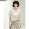 COCOBELLA凉感舒适冰氧吧T恤女印花休闲字母短袖TS536 商品缩略图0