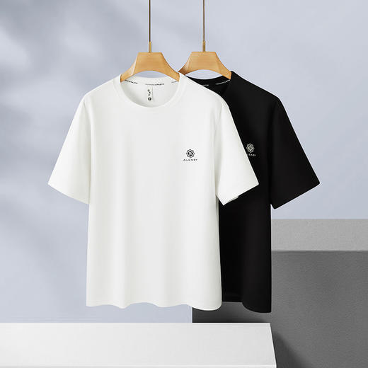 【新款DX】大依优型大码男士圆领短袖T恤高克重T恤加大码百搭款上衣男士 商品图3