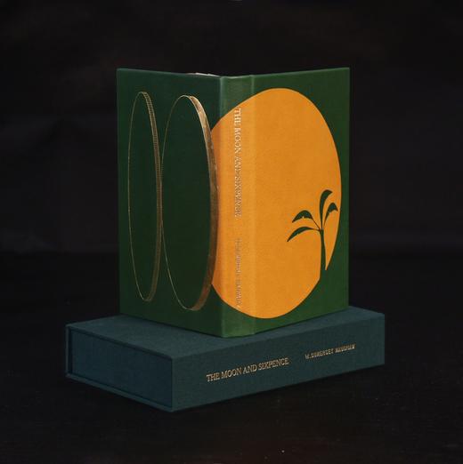 【高端定制款】进口植鞣山羊皮+23.5K金箔烫金《月亮与六便士》纯手工装帧款 商品图0