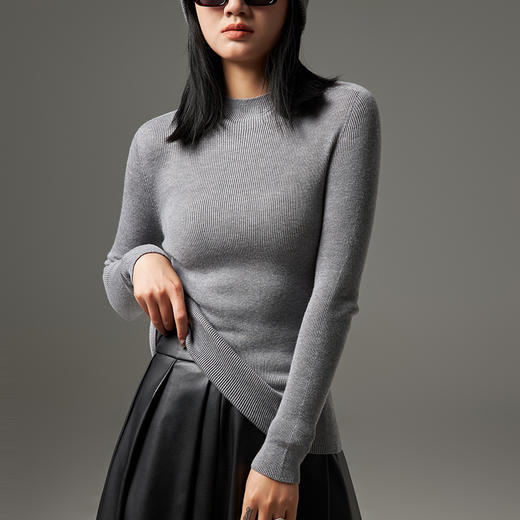 可机洗羊绒打底衫｜山羊绒+桑蚕丝混纺，穿上不想脱 商品图4