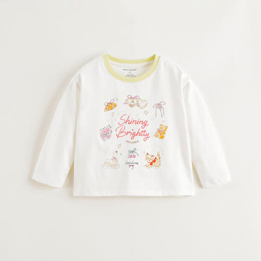 马克珍妮女童萌趣动物长袖T恤 宝宝纯棉上衣2025年春装新款250232 商品图3