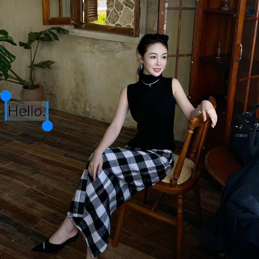 PIANAI冷小姐#格子半裙送头花 商品图4