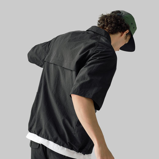 714street日系工装短袖衬衫男25夏季新款美式翻领T恤设计感polo衫 商品图2