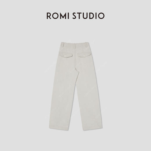 ROMI STUDIO“松弛自在”莱赛尔亚麻棉混纺直筒牛仔裤 RW24AX80314 商品图1