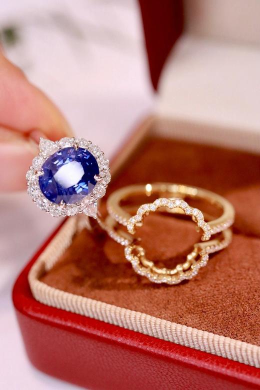 3.06ct刻面蓝宝石戒指 商品图3
