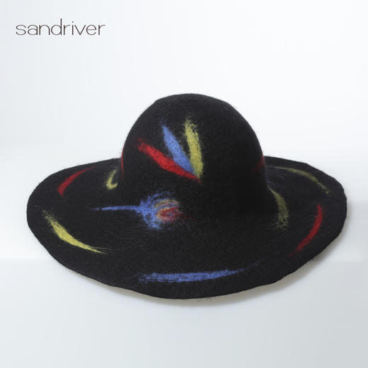 羊绒手工毛毡礼帽 大檐遮阳帽SJF95W643W 商品图7