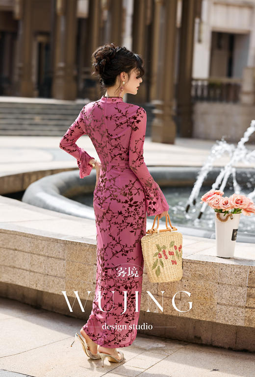 【雾境定制新款】 进口丝绒连衣裙 4202113 商品图5