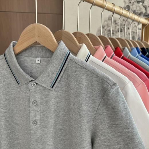 【冰氨超爽】40支珠地间色天然凉感遮热防螨二级罗纹翻领polo衫（210克）  ZT-77002# 商品图4