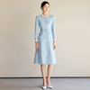 IWY/冰河浅海蓝气质小香风显瘦连衣裙女上镜主持职业裙优雅宴会礼服长裙24Q679 商品缩略图3