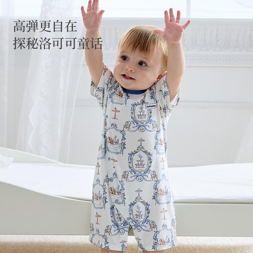 Domiamia宝宝短袖爬服新生儿衣服春夏季睡衣婴幼儿连体衣 商品图3