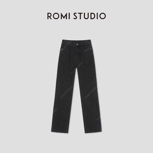 ROMI STUDIO“都市休闲”长绒竹节棉绳染雾感直筒牛仔裤 RWBLXT1474 商品图0