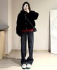 雅丹风高级色复古土耳其直筒薄绒春秋冬微直筒牛仔裤 商品缩略图11