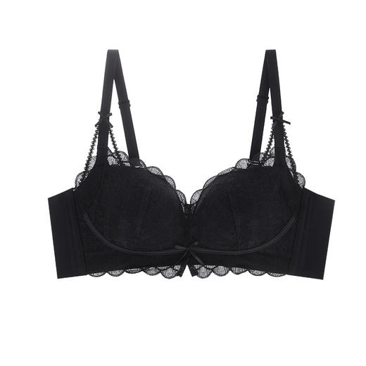 [曼妮芬同款真丝云感棉内衣] 桑蚕丝性感蕾丝无钢圈聚拢文胸 大胸小胸都适合34945「不支持退换」 商品图6