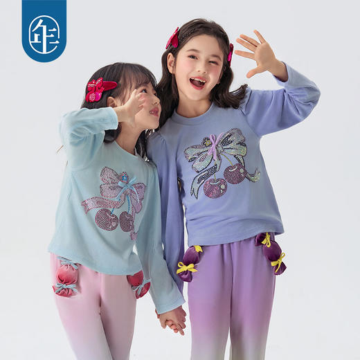 年衣童装2025春新款儿童甜美泡泡袖T恤百搭上衣优格跳跳糖上衣 商品图0