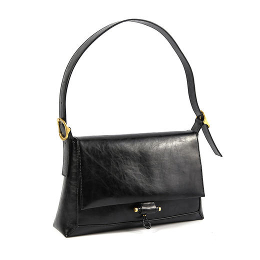 出口韩国！2025小众设计崔秀英腋下包大号油蜡牛皮通勤邮差包单肩女包包！ 商品图4