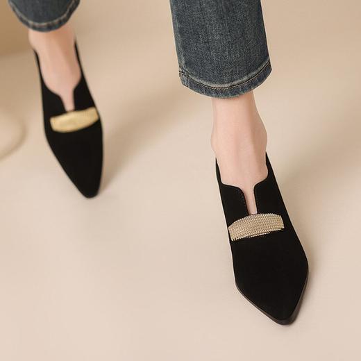 【预售5天】春秋爆款深口磨砂皮粗跟高跟单鞋PLGZ&D168-2 商品图2