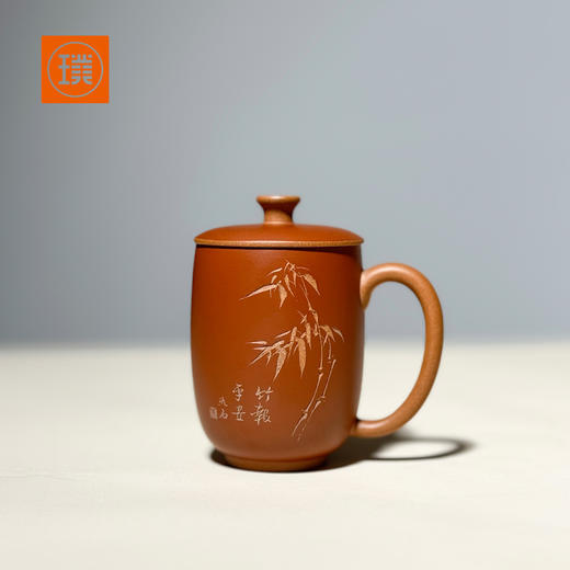 璞实茶器璞实繁花宜兴原矿大师手工粉浆彩绘紫砂杯礼品定制泡茶礼盒装 商品图1