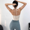 跃牌【禅语梵心】挂脖系绳瑜伽服背心女带胸垫高级性感美背文胸WX5183 商品缩略图4