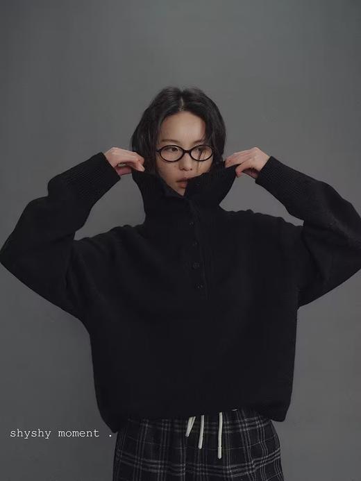 shyshystill/shy202411005/半高领开弹力保暖螺纹毛衣 商品图0