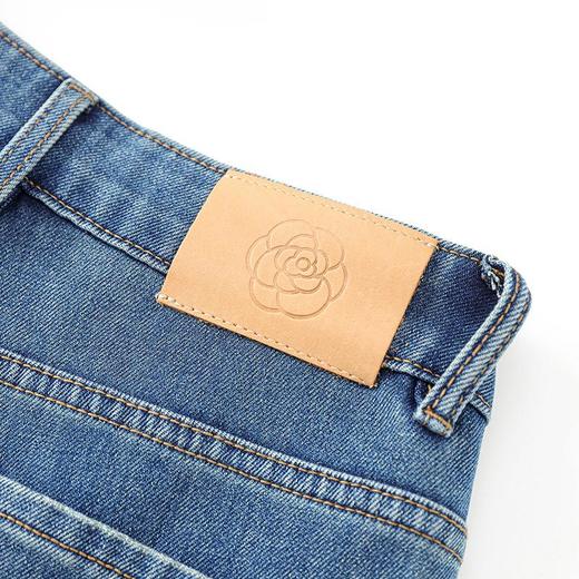 【高货wl】全新升级【铂金会员220/天猫289/差价69】(01126) 洛诗琳超软水洗时尚玫瑰绣花微喇牛仔裤休闲高腰女长裤 商品图2