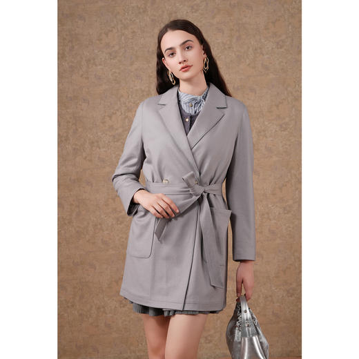 【100%绵羊毛】乔万尼新款外套春款高级感西装领EF3B811 商品图2