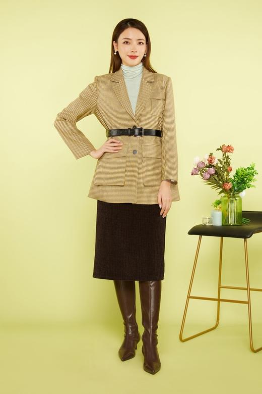 ESTELLICA 时尚简约黄色格纹西装外套 11500 商品图4