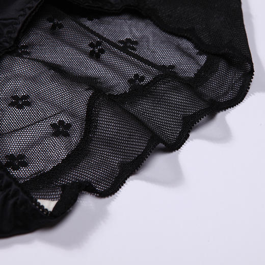 都市丽人基础系列宽版包覆内裤女网布女士内裤中腰平角内裤LK45F9 商品图2