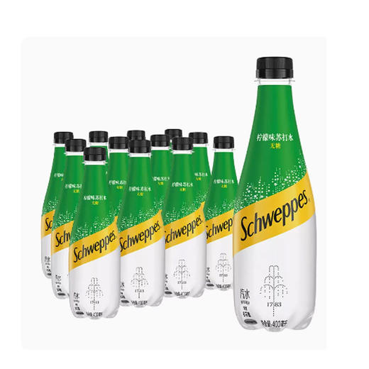 可口可乐怡泉柠檬味苏打水汽水400ml*12 商品图0