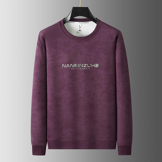 【新款DX】大依优型大码春季新款加肥加大码圆领男士卫衣休闲百搭男式圆领上衣内搭 商品图0