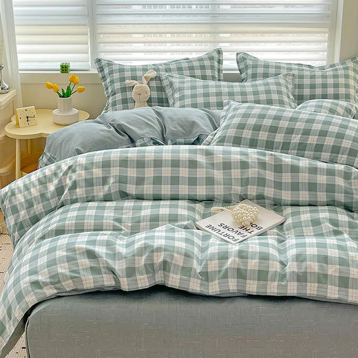 春夏季【A类小清新四件套】水洗棉床单被套枕套 学生宿舍三件套罩ins 开学季 商品图14